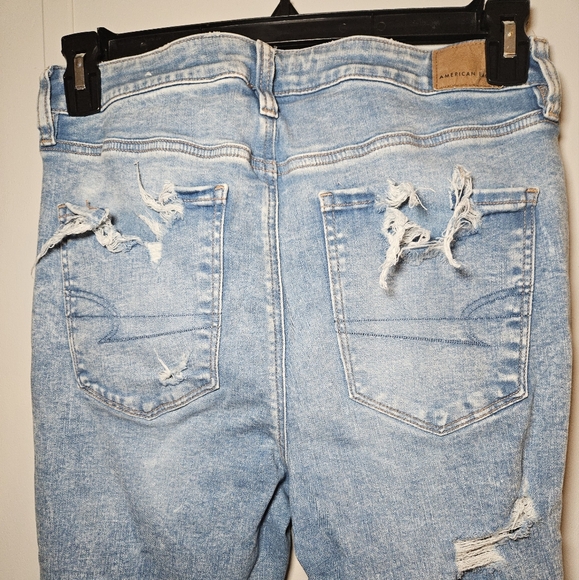 American Eagle Outfitters Super Hi Rise Jegging destroyed next level strecth 12S - Picture 6 of 16